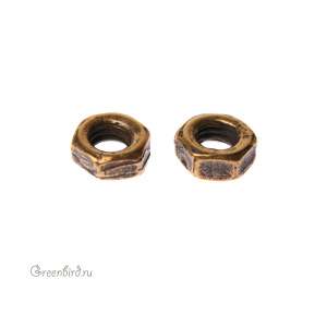 "Стимпанк", бусина, ант. латунь, 1 шт (#Л1402)