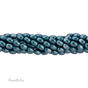 Swarovski 5824 Жемчуг рис 4 мм, иризирующий зеленый таити (#2004), уп. 20 шт.