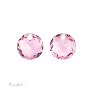 Swarovski 6430 подвеска круглая 10 мм, светло-розовый (#223), 1 шт.