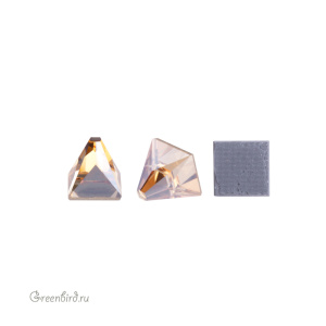2419 Кристалл горячей фикс. Square Spike 5х5 мм – Golden Shadow (#001GSHA), M-Foiled, 1шт.