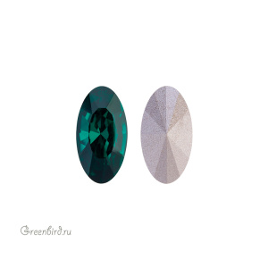 Swarovski 4162 Удлиненный Овал 10х5,5 мм, изумруд (#205), 1 шт.