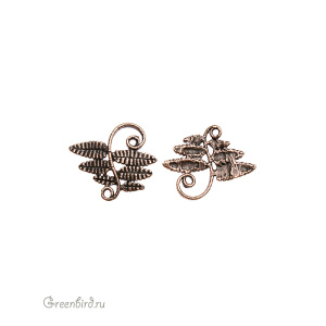 "Реликтовый лес", коннектор, ант. бронза, 2 шт. (#2617)