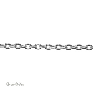 Цепочка 8х6 мм, родий, 30 см (#Chain-55R)