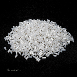 Бисер MIYUKI Bugle 3mm – Gilt Lined Opal (#551), 10 г