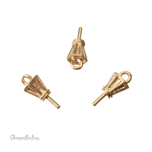 Компонент для вклеивания жемчуга, матовое золото, 1 шт. (9M1450), Корея