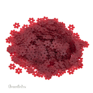 Пайетки Motivo Roselline 5 мм – Rosso (#466F)