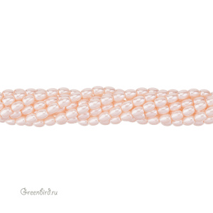 Жемчуг "Майорка" рис 5х4 мм, персиковый, нить (#Maj-85)
