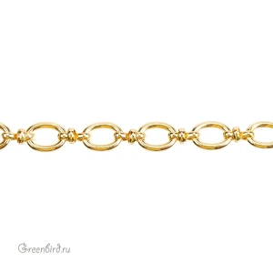 Цепочка 14,5 x 11 мм, золото, 30 см (#Chain-72G)