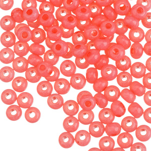 Бисер чешский PRECIOSA Czech круглый 6/0, полупрозрачный, Salmon Opal (#02691), 10 г
