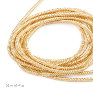 Канитель фигурная "зигзаг" 1,7 мм, яркое золото (KAN4756)