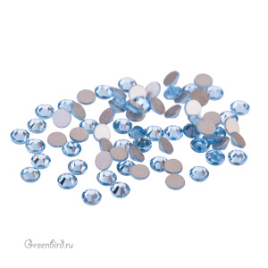 Swarovski 2058 Клеевые стразы круглые SS9, аквамарин (#202), уп. 72 шт.