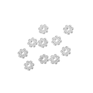 Спейсер TierraCast "Бусинки" 4 мм, серебро, уп. 10 шт. (#TC-0408-11-10)