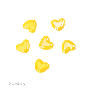Бусина керамика "Сердце" 15х13 мм, желтый, 1 шт. (#SVA-CRM-30)