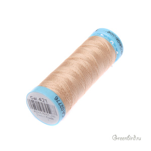 Шелковая нить Gutermann S303, 100м, ваниль (#421)