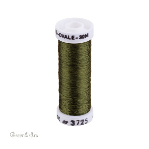 Шелковая нить AVAS Soie Ovale, темный травяной, 30 м (#3725) Шелковая нить AVAS Soie Ovale, темный травяной, 30 м (#3725)
