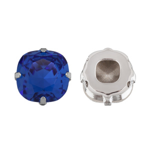 Кристалл в оправе 4470C 14 мм Crystalbird - Sapphire (#206), родий, 1 шт. (#CBCS-0055)