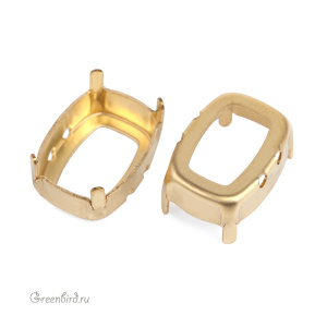 4568 Оправа для Cushion Fancy Stone 14x10 мм, латунь