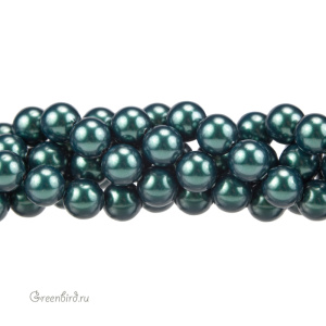 Swarovski 5810 Жемчуг 8 мм, иризирующий зеленый таити (#2004), уп. 20 шт.