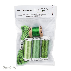 Набор ниток AVAS с тонкой нитью, Vert Clair Набор ниток AVAS с тонкой нитью, Vert Clair