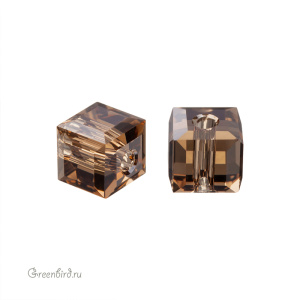Swarovski 5601 Бусина Куб 4 мм, дымчатый кварц (#225), 1 шт.
