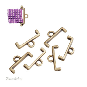 CYMBAL Концевик "Topolia" для Delica 11/0, ант. латунь, 1 шт. (#D11-013060-AB)