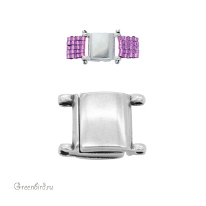 CYMBAL Магнитный замок "Axos" для Delica 11/0, ант. серебро, 1 шт. (#D11-012443-SP)