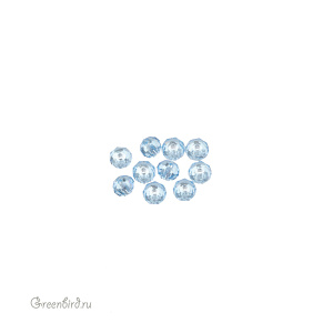 Swarovski 5040 Бусина Бриолетт 4х3 мм, аквамарин (#202)