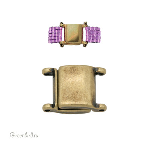 CYMBAL Магнитный замок "Axos" для Delica 11/0, ант. латунь, 1 шт. (#D11-012443-AB)
