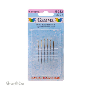 Иглы для ручного шитья Gamma (синель), №20-24 (#N-382)