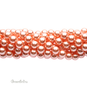 Swarovski 5810 Жемчуг 6 мм, розово-персиковый (#674), уп. 20 шт.