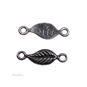 JBB Коннектор "Маленький лист", gunmetal (J51-155)