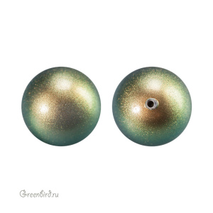 Жемчуг полупросверленный 12мм #5818 Iridescent Green (#930)
