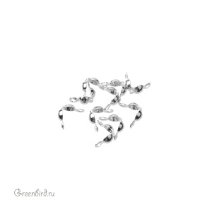 Наконечник-каллот 3 мм, родий, упаковка 10 шт. (#CLTT16R)