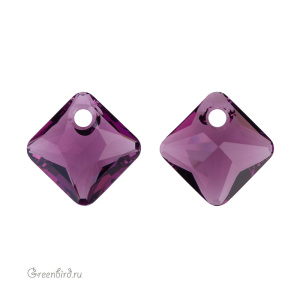 6431 подвеска Princess Cut 9 mm – Amethyst (#204)