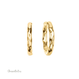 Швензы-кольца "Конго - фольга" 16 мм, золото, пара (#SV1701-2308G)