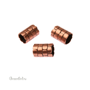JBB Бусина LH "Плитка", ант. медь (JB-7538)