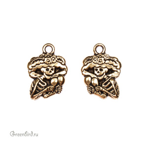 Подвеска "Катрина", ант. золото, 1 шт. (#TC-2319)