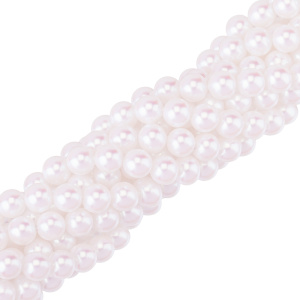 Жемчуг "Майорка" 8 мм, Iridescent White, нить (#Maj-126)