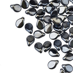 Pip Beads 5x7mm, Jet/Honey Full, 5 гр (#23980/23500)