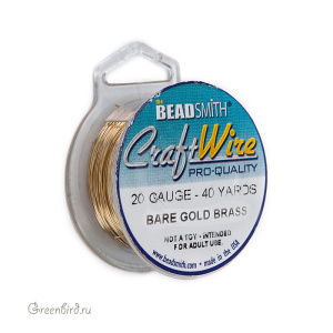 Проволока Craft Wire 20 Ga Bare Gold Brass (CW20R-BGB-10)