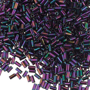 Бисер MIYUKI Bugle 3mm – Purple Iris (#454), 10 г