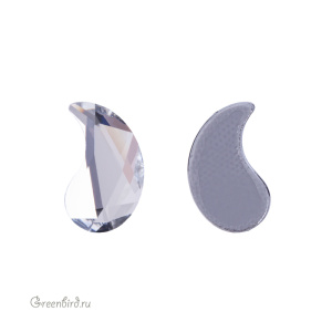 2365 Кристалл с плоским основанием горячей фиксации Paisley Y 14х8,5 мм – Crystal (#001), 1шт.