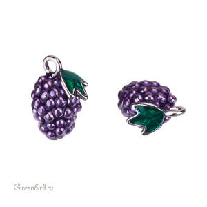 Подвеска "Ежевика", родий, 1 шт. (#SVA-BASE-009R)