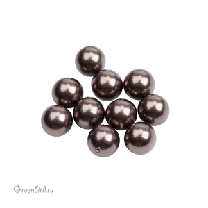 Swarovski 5810 Жемчуг 10 мм, коричневый (#815), уп. 10 шт.