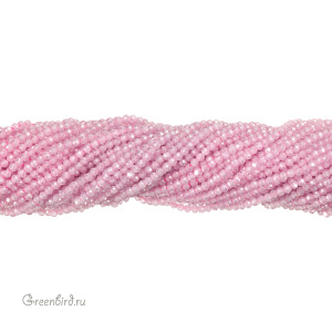 Бусины Циркон 2 мм, бледно-розовый, нить (#SVA-ZRCN-67)