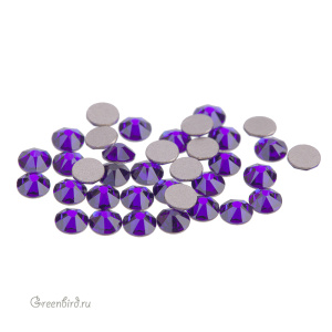 2088 Кристалл холодной фиксации Rose Flatback SS12 – Cobalt (#369), уп. 36шт.