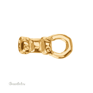 Концевик-кримп, 7х2 мм, золото (#SV1701-K010689-G)