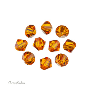 Swarovski 5328 Биконусы 5 мм, танжерин (#259), уп. 10 шт.