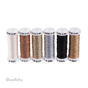 Набор металлизированных нитей AVAS Metallise Tresse #8 6 Nuances — Classique