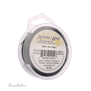 Проволока Artistic Wire 22 Ga Black (AWS-22-02-15YD)